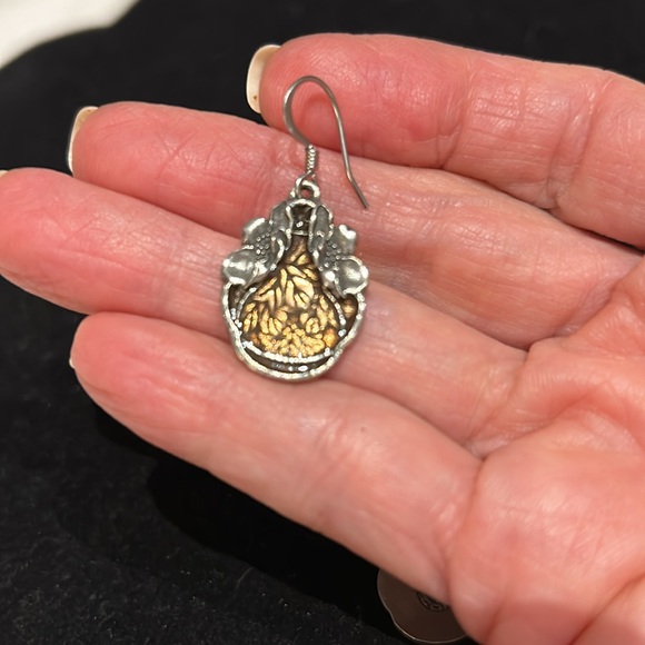 Danforth Pewter Cloisonné Earrings - Picture 3 of 3